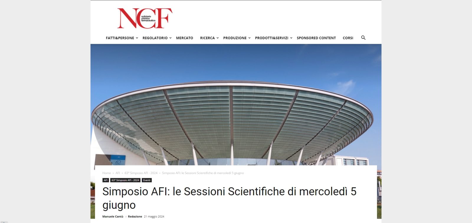 NCF – LE SESSIONI SCIENTIFICHE DEL 5 GIUGNO