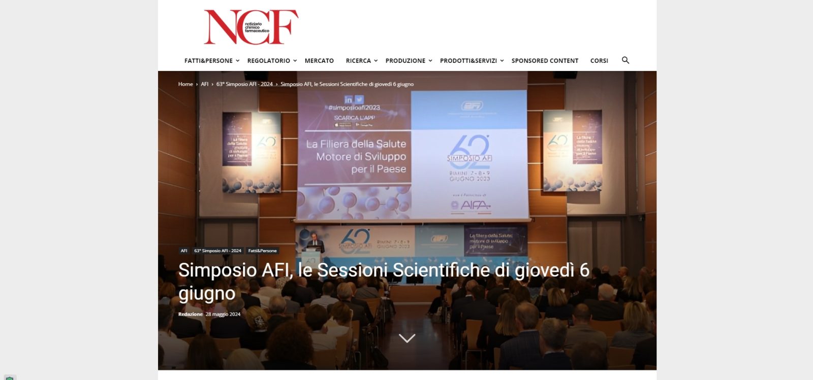 NCF – LE SESSIONI SCIENTIFICHE DEL 6 GIUGNO
