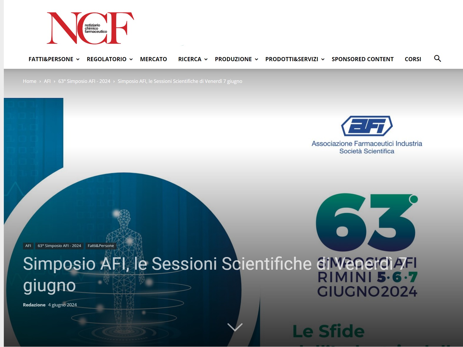 NCF – LE SESSIONI SCIENTIFICHE DEL 7 GIUGNO