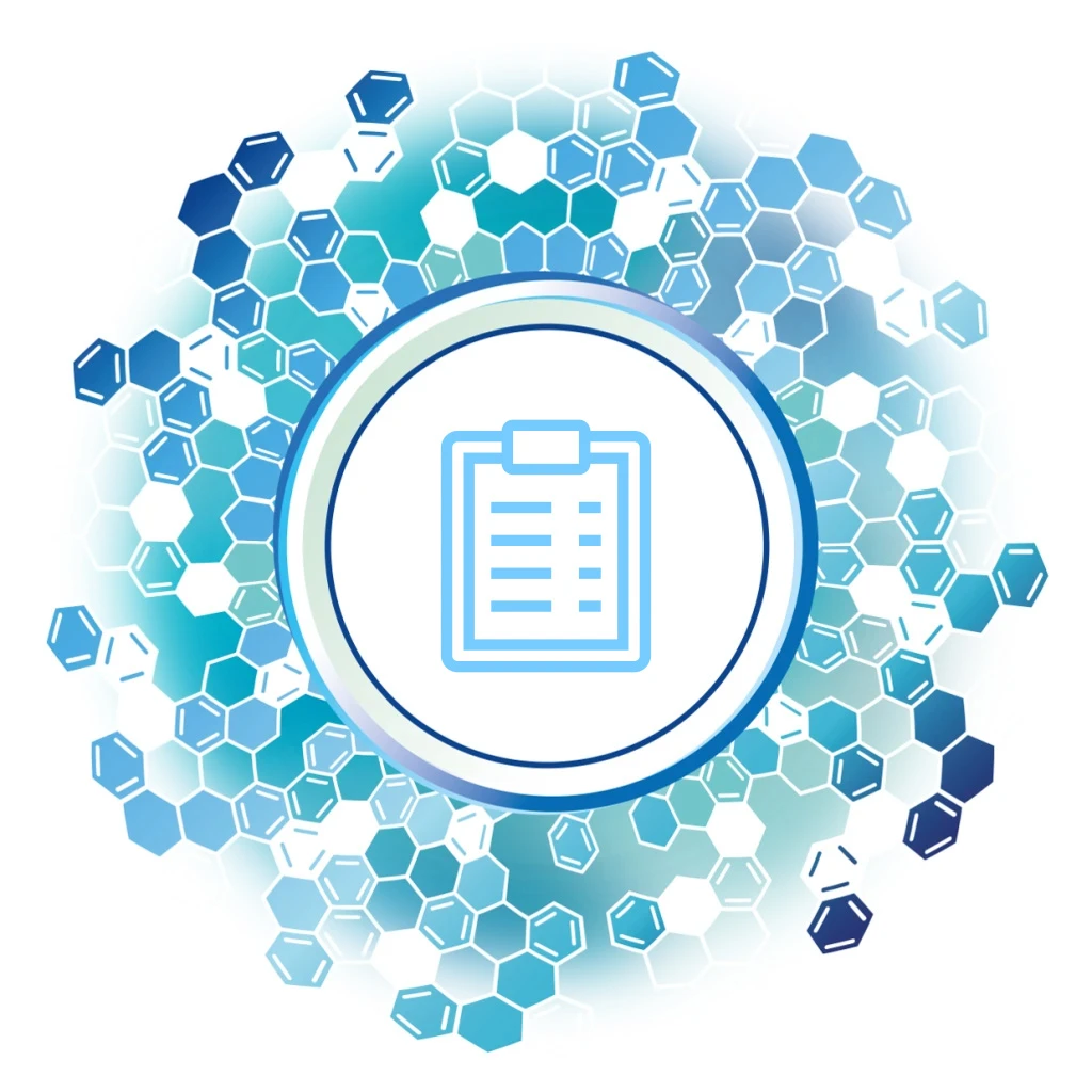 Icona “Elenco Espositori” del Simposio AFI con blocco notes e lista.